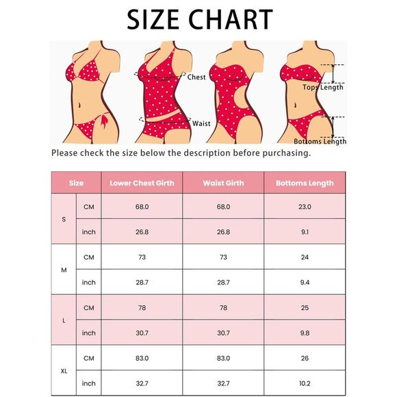 Contrast Color Ribbed 2 Piece Top Triangle Bottom Swimwear Brown-Beige - Picture 7 of 7